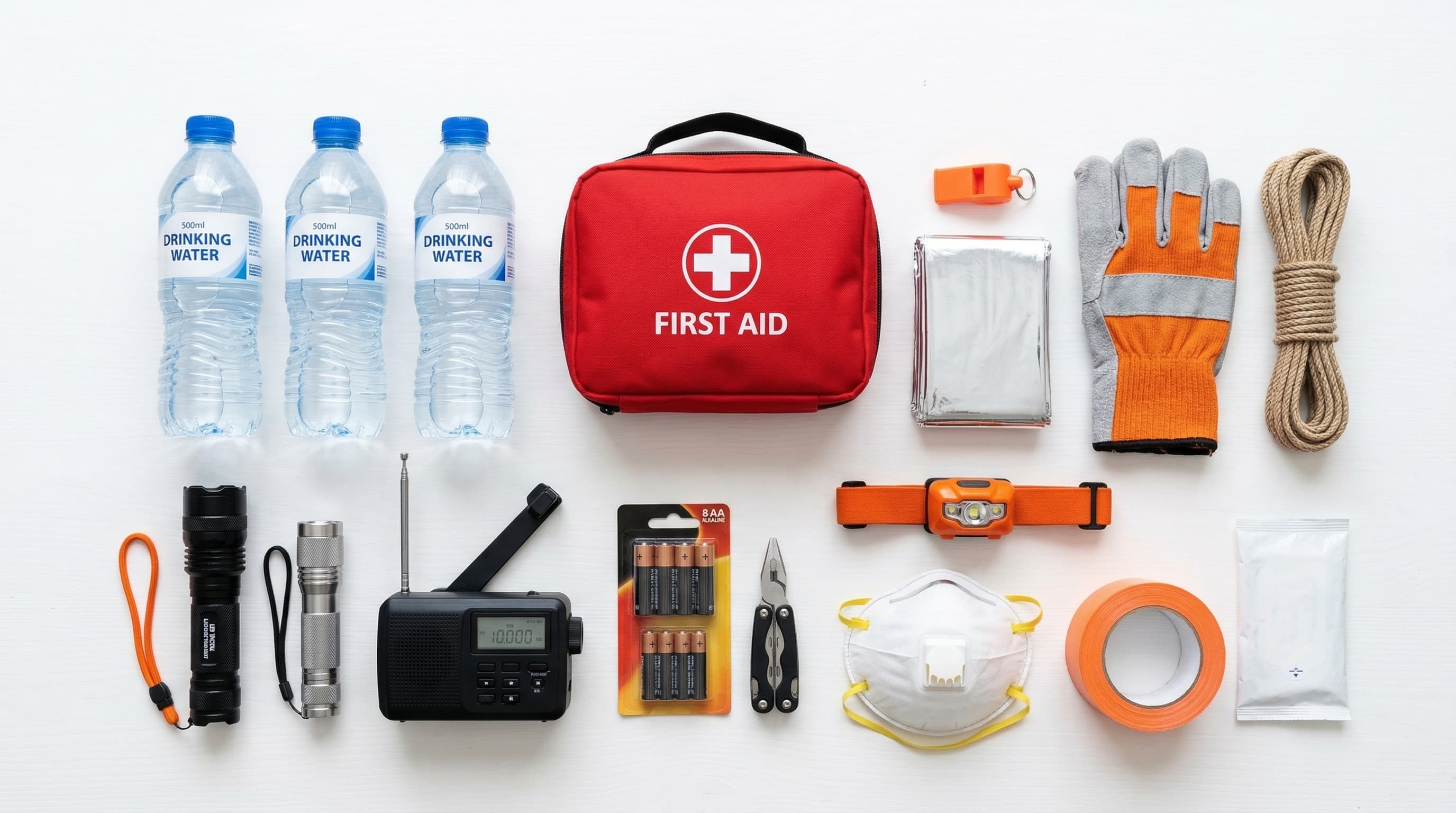 Emergency preparedness kit for California earthquakes
