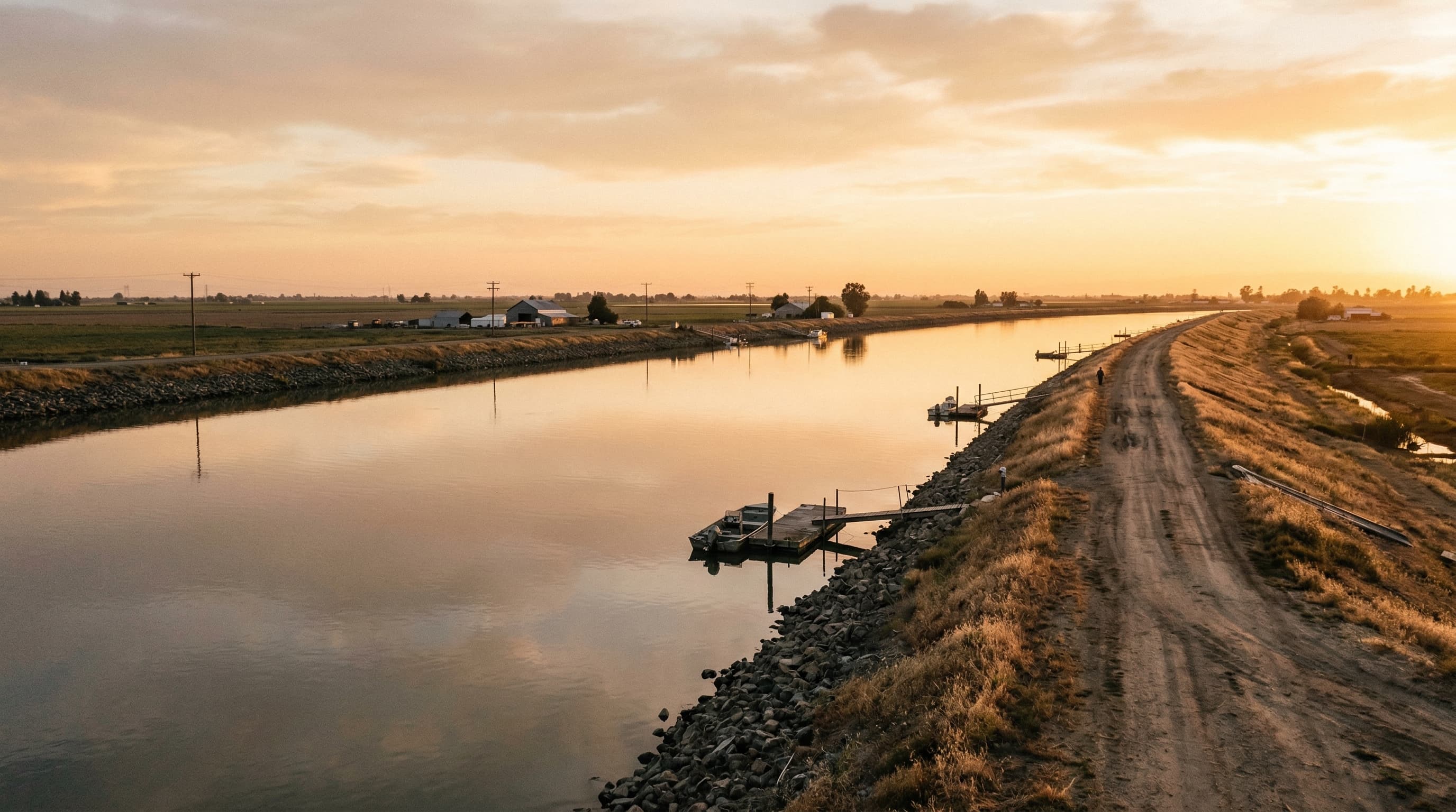 California Delta waterways and flood risk landscape