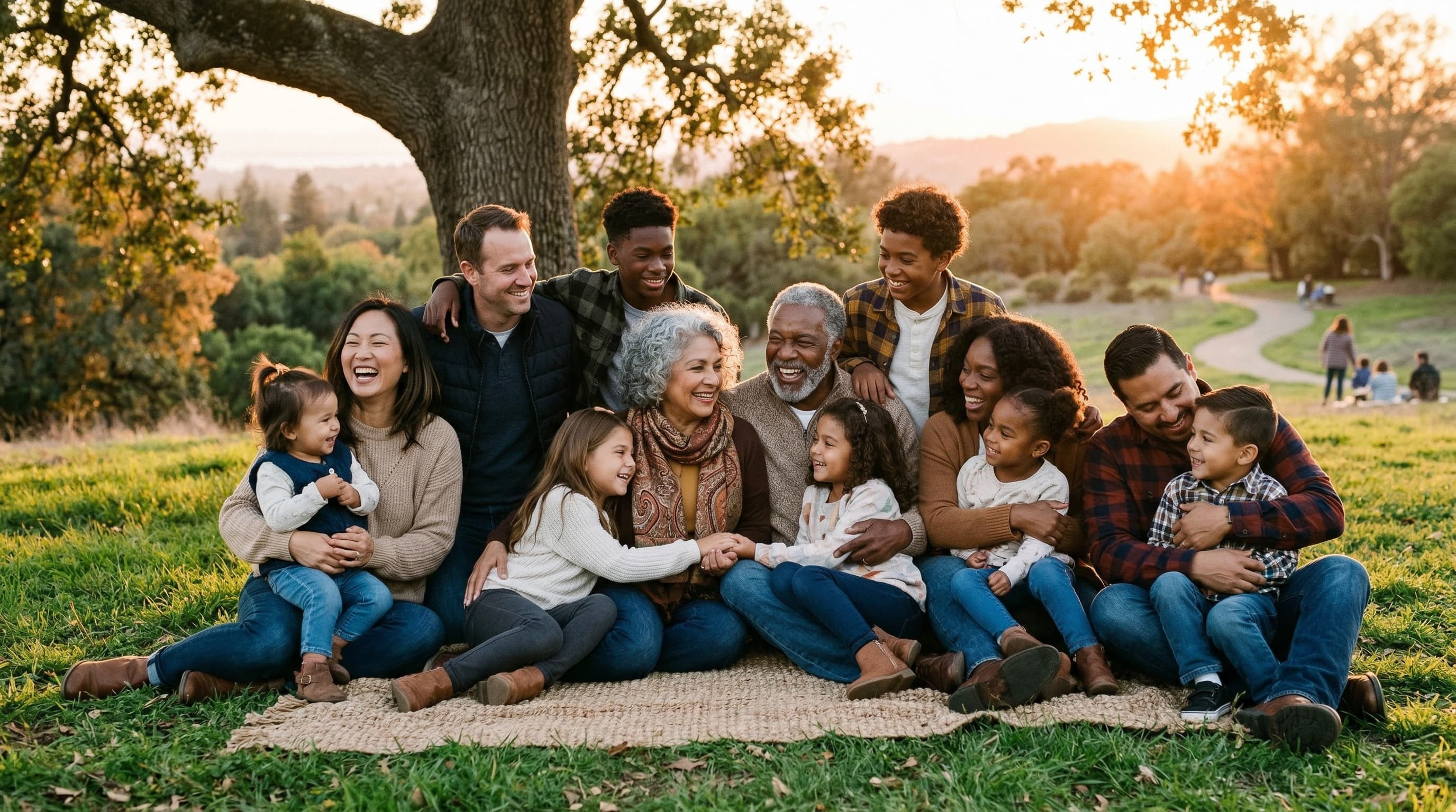 Familia de varias generaciones protegida por seguro de vida