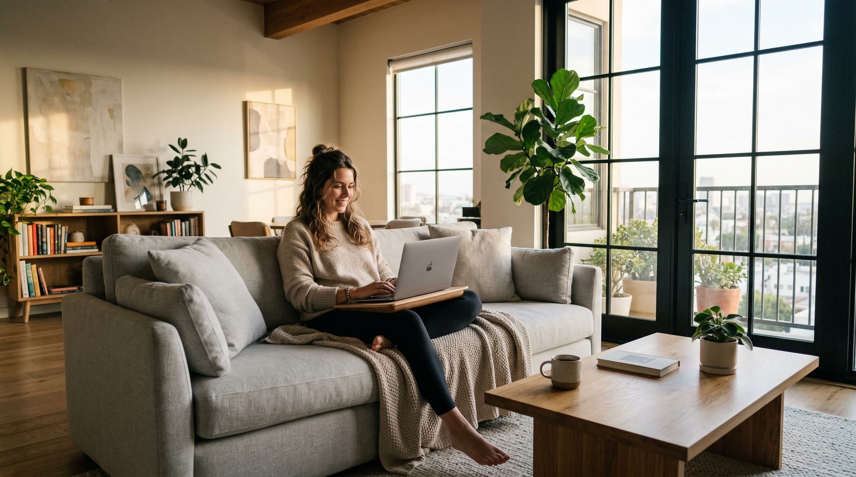 Interior de apartamento moderno con cobertura de seguro de inquilinos